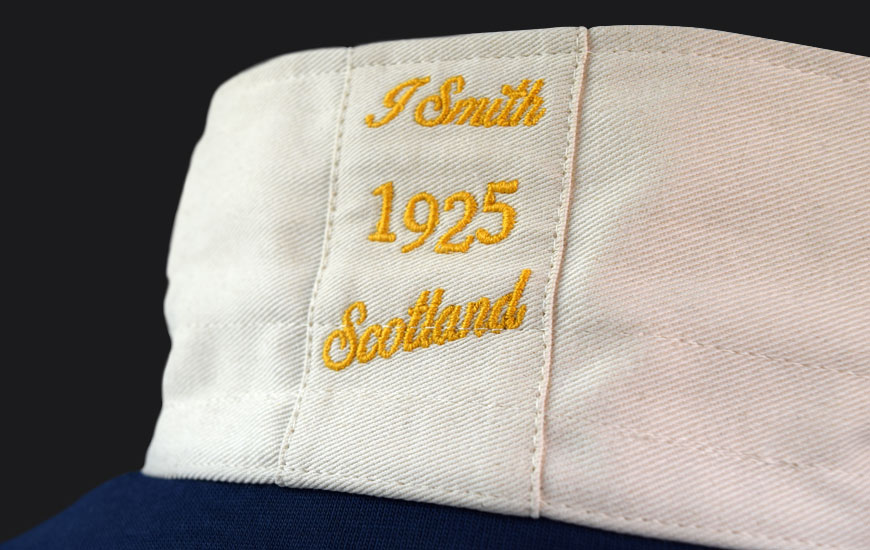 Detail on the back of the collar - I Smith 1925 Scotland