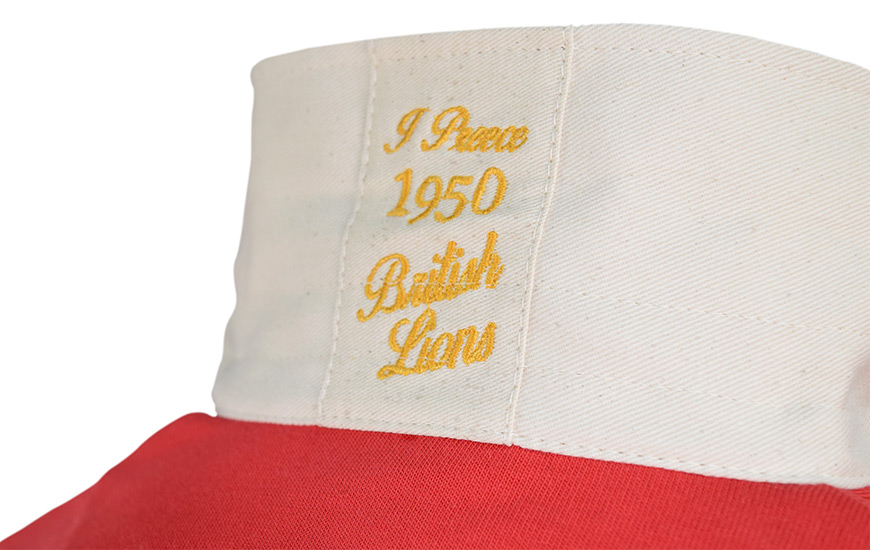 Detail on the back of the collar - I Preece 1950 British Lions