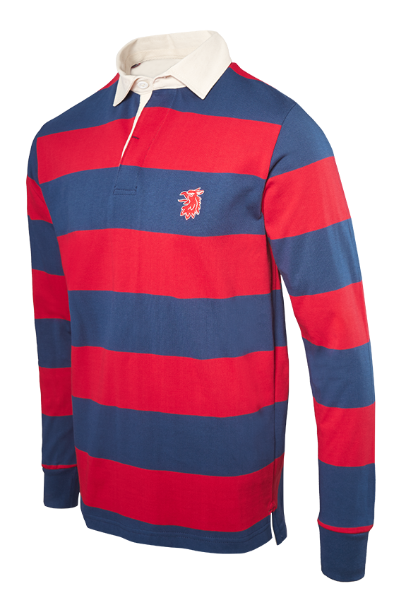 Club House Red The Rugby Company, Red Blue Rugby Shirt
